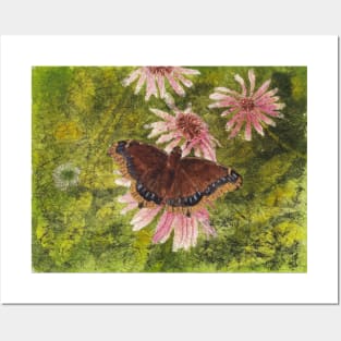 Mourning Cloak Butterfly in Watercolor and Ink Posters and Art